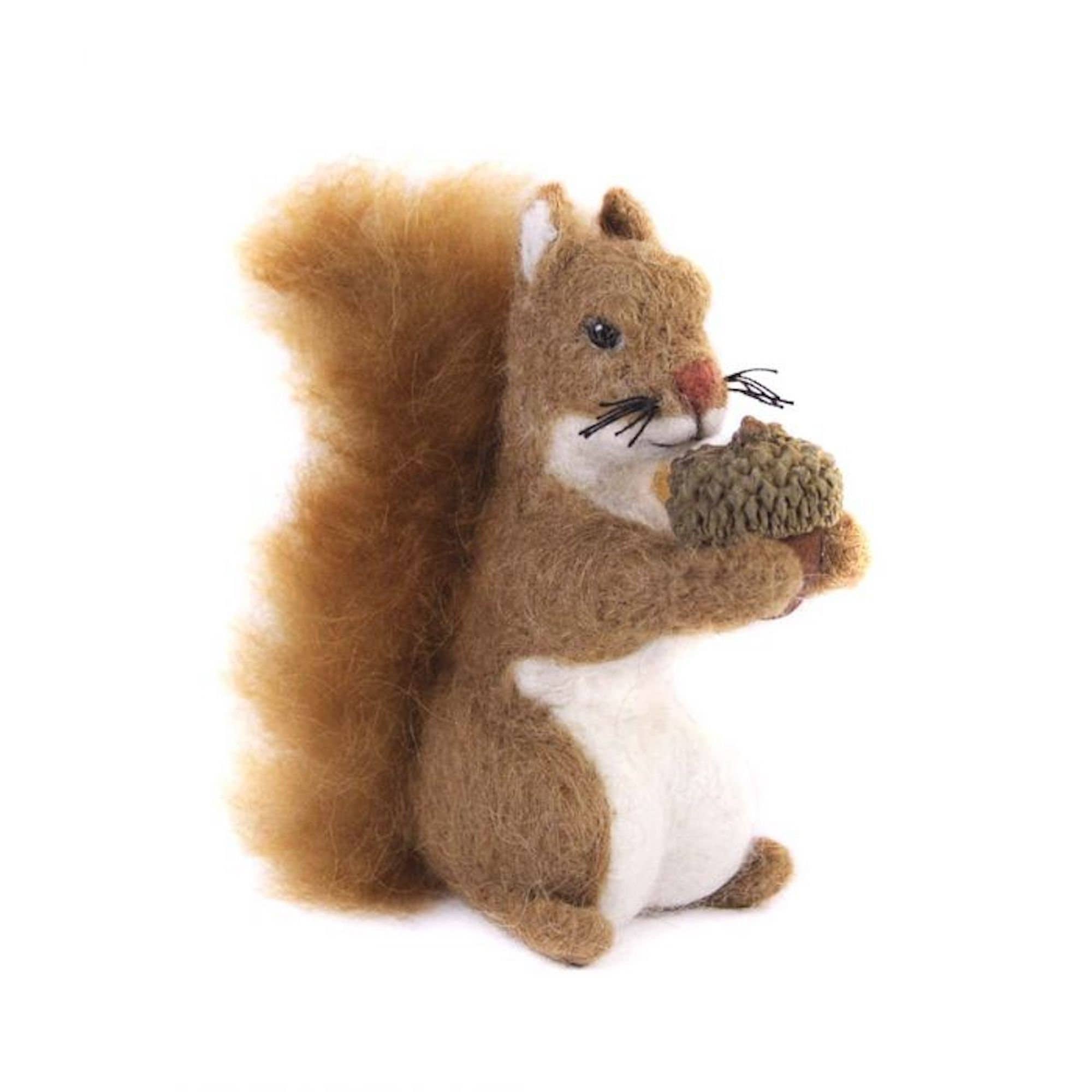 Needle Felted Squirrel Ornament Wool Haus