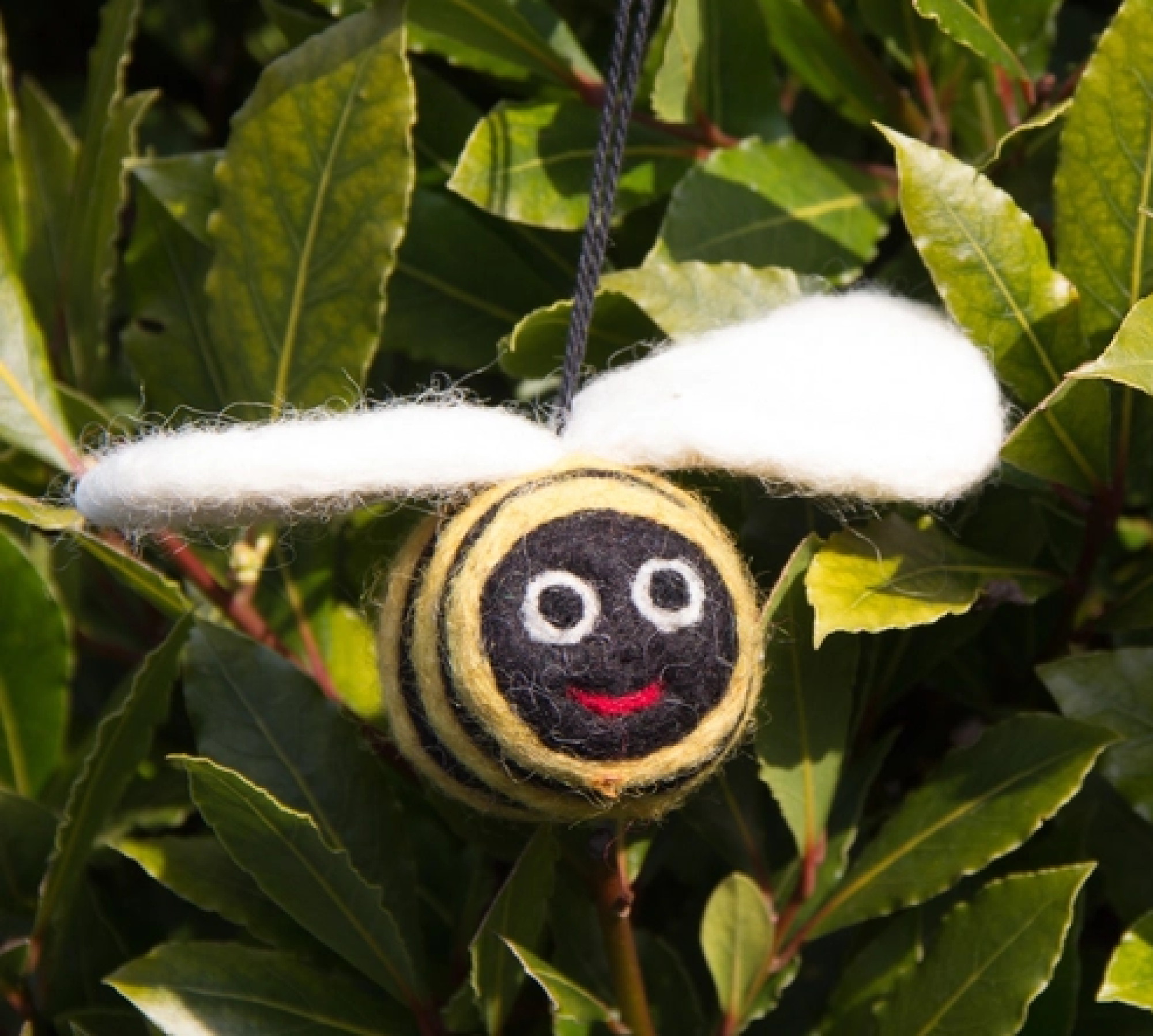 Handmade Bumblebee Hanging Needle Felted Ornament | Wool Haus