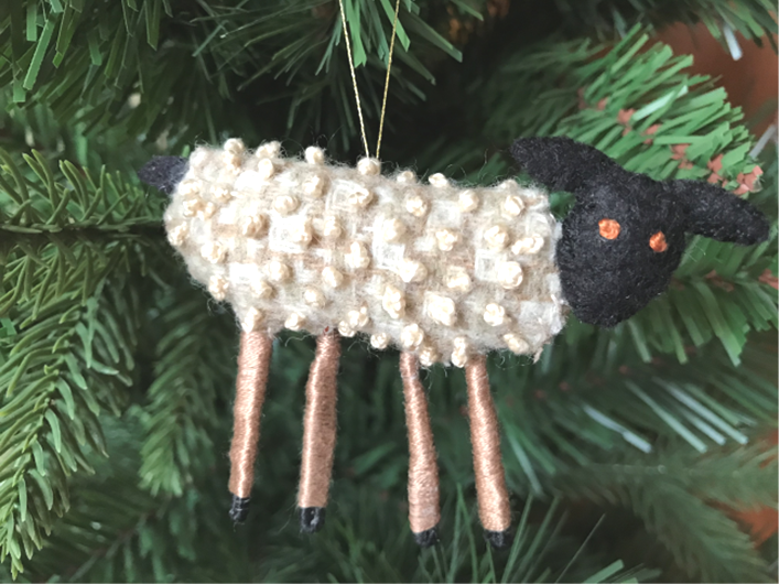 Wool and felt ornament patterns for Nativity camel and lamb